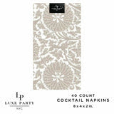 Linen Toile Paper Dinner Napkins | 40 Napkins