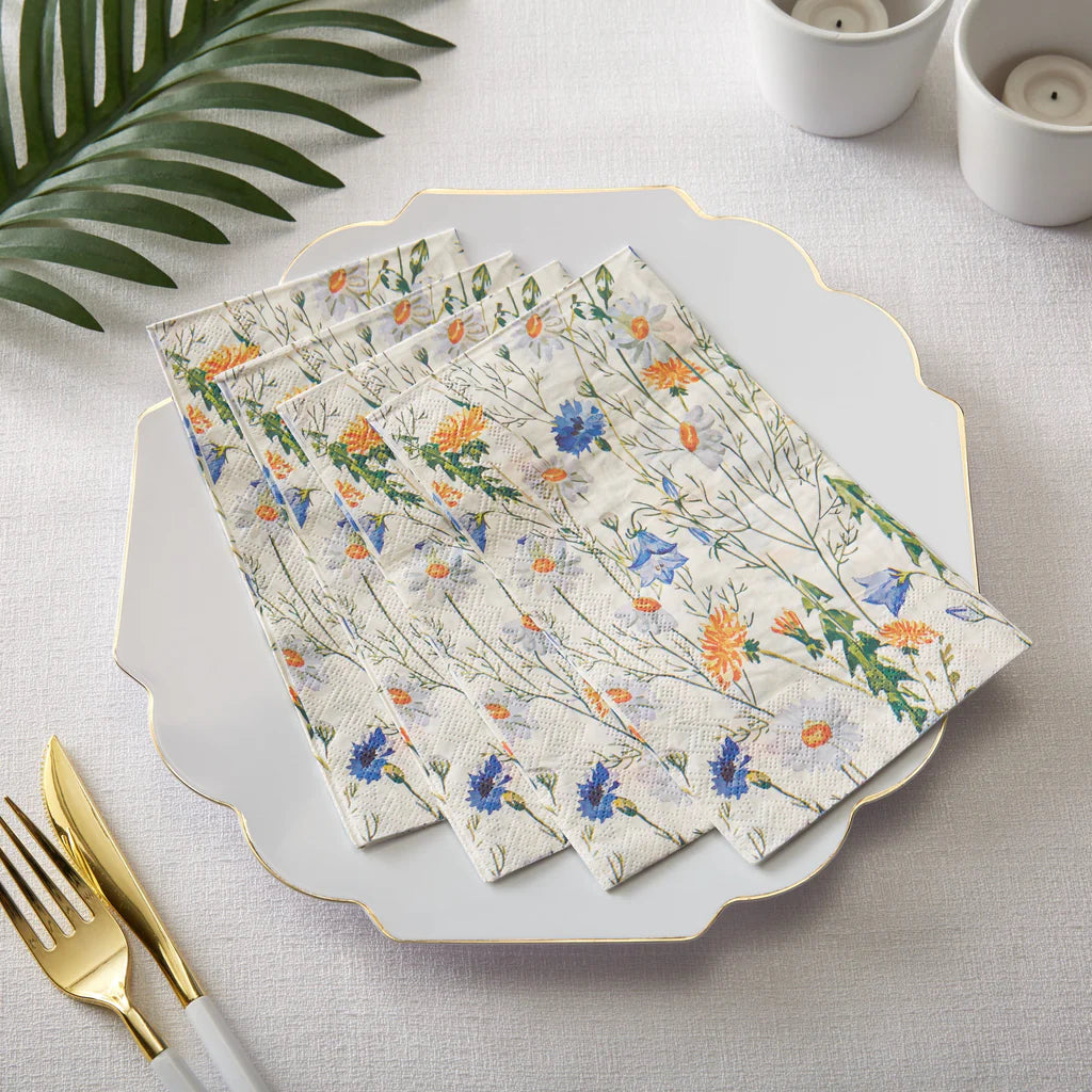 Wild Flowers Paper Dinner Napkins | 40