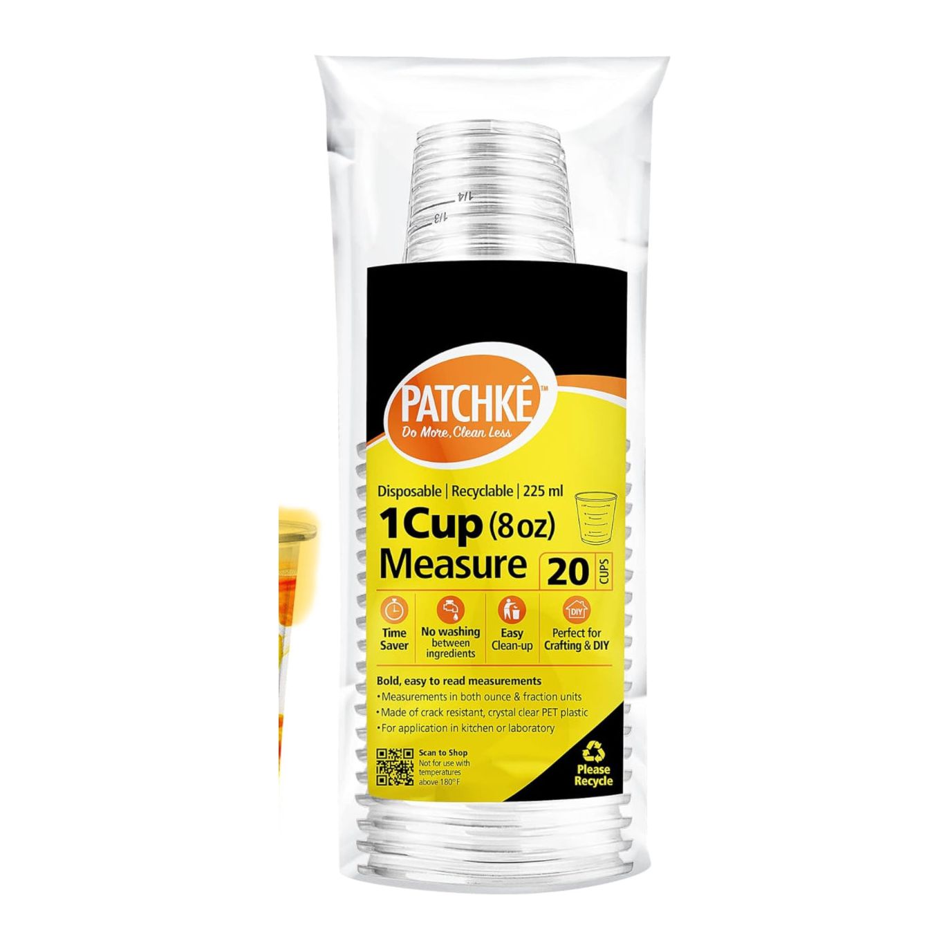 PATCHKE 8 OZ DISPOSABLE MEASURING CUPS - 20 count