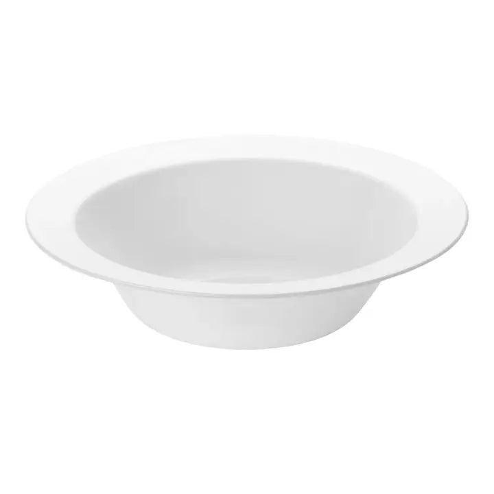 12 oz. Solid White Edge Rim Plastic Soup Bowls