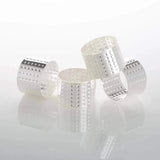 Silver Hammered Metal Napkin Ring | 4 Napkin Rings
