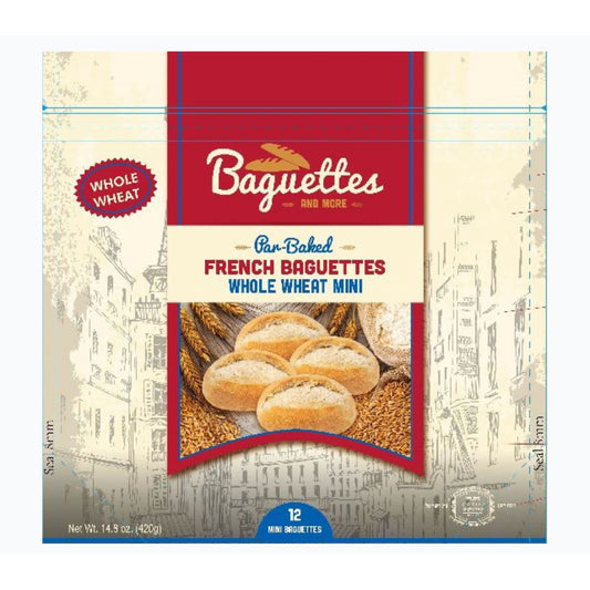 Par-Baked Whole Wheat Mini French Baguette