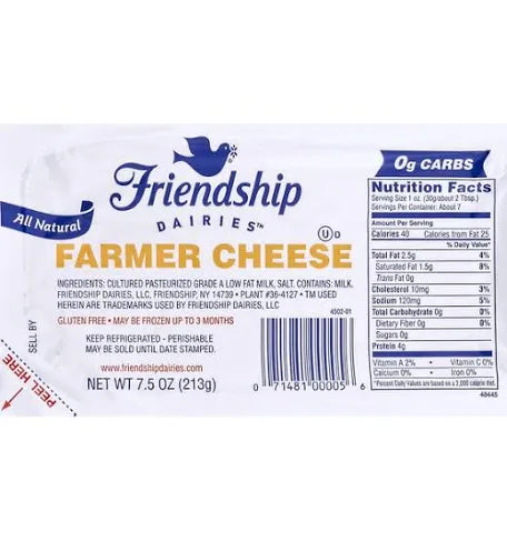 FRIENDSHIP FARMER CHEESE MIDGET-7.5oz