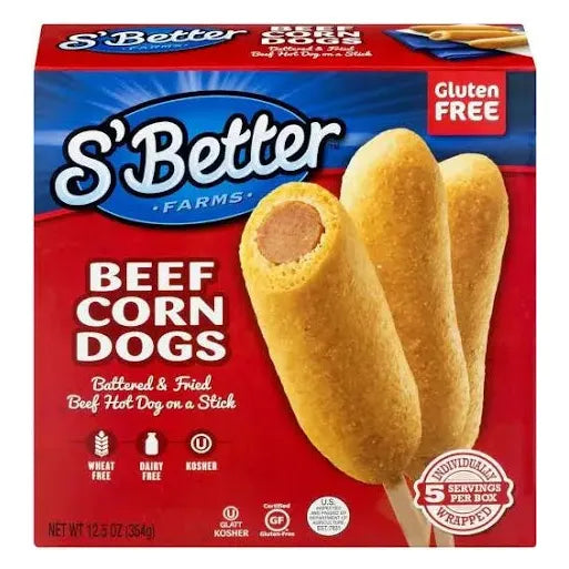 S’Better Farms Corn Dogs Five Count, Gluten Free