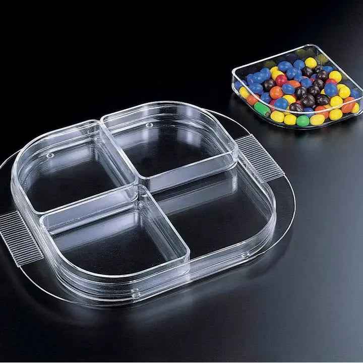 Clear Acrylic Tray W/4-Removable Dishes