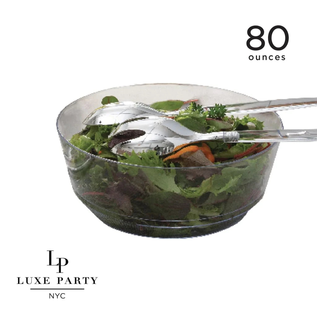 80 Oz. Round Clear Plastic Serving Bowl