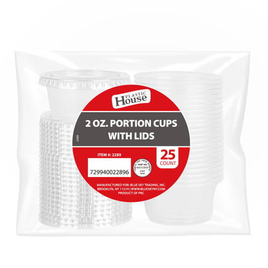 2 oz portion cups with lids 25 ct