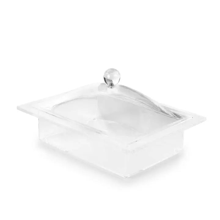 Clear Acrylic Rectangle Tray w/ Cover