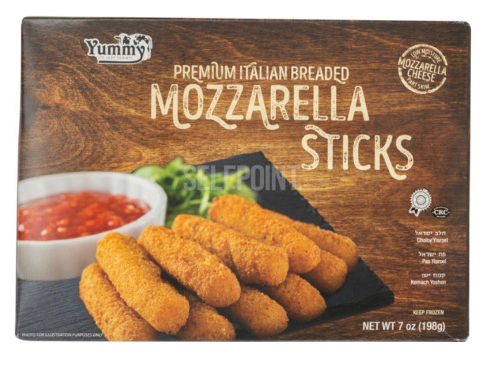 Yummy Frozen Breaded Mozzarella Sticks 7 oz