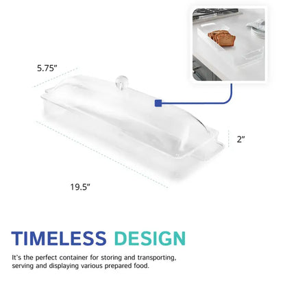 Acrylic Clear Long Serving Tray with Handles