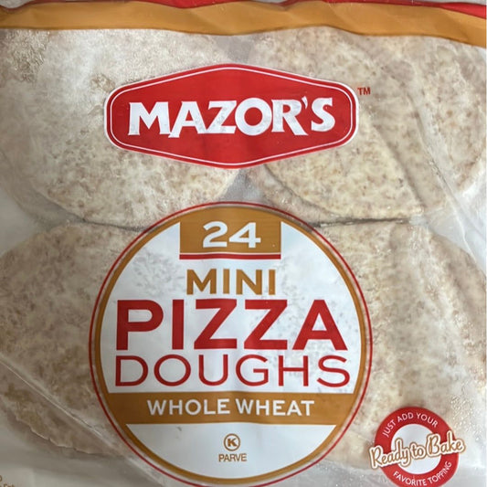 Mazor’s Mini Whole Wheat Pizza Dough-24/pack