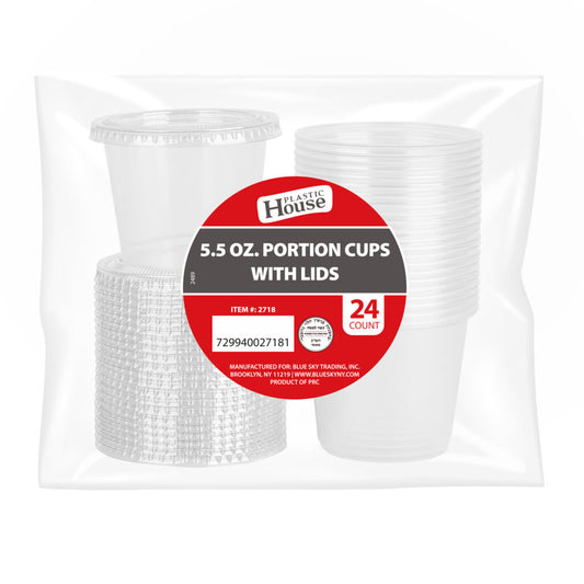 5.5 oz portion cups with lids 24 ct