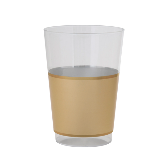 12 oz Gold Plastic Cups | 10 Cups