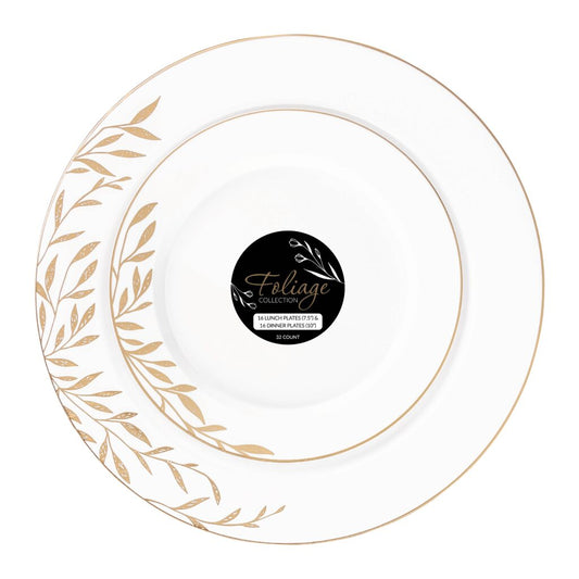 Foliage Combo 7" &10" Plates (32 Count)