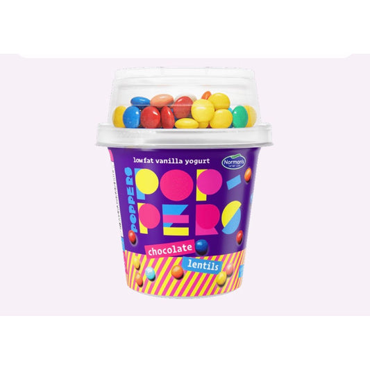 Normans Poppers Chocolate Lentil yogurt