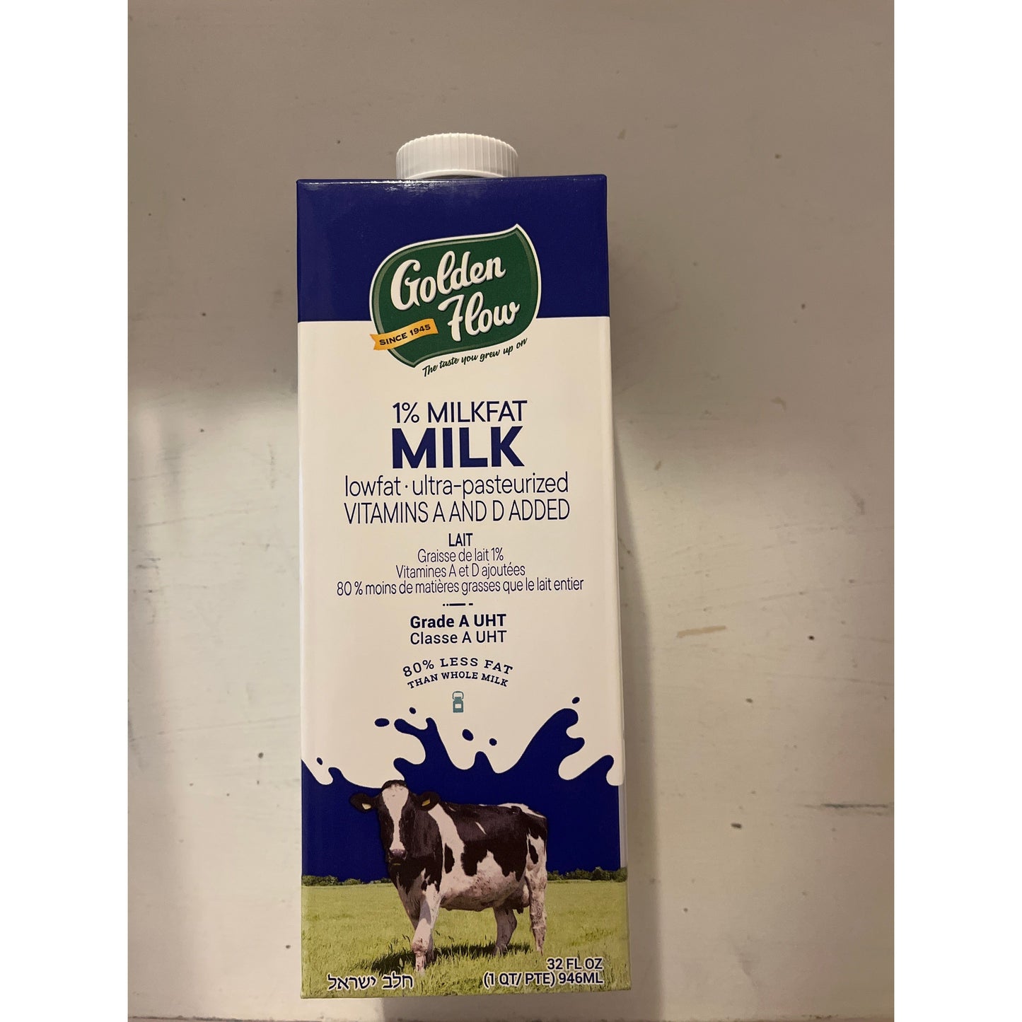 Golden Flow Shelf Stable Cholov Yisroel Milk 32 oz