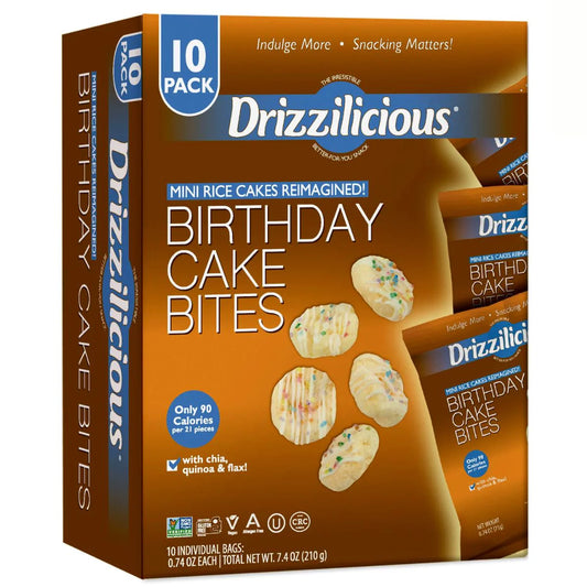 Drizzilicous Birthday Cake  Bites 10 pk