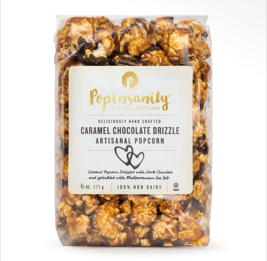 Popinsanity Popcorn Caramel Chocolate Drizzle