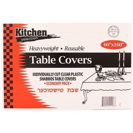 160 in PLASTIC TABLECLOTH- 8 count