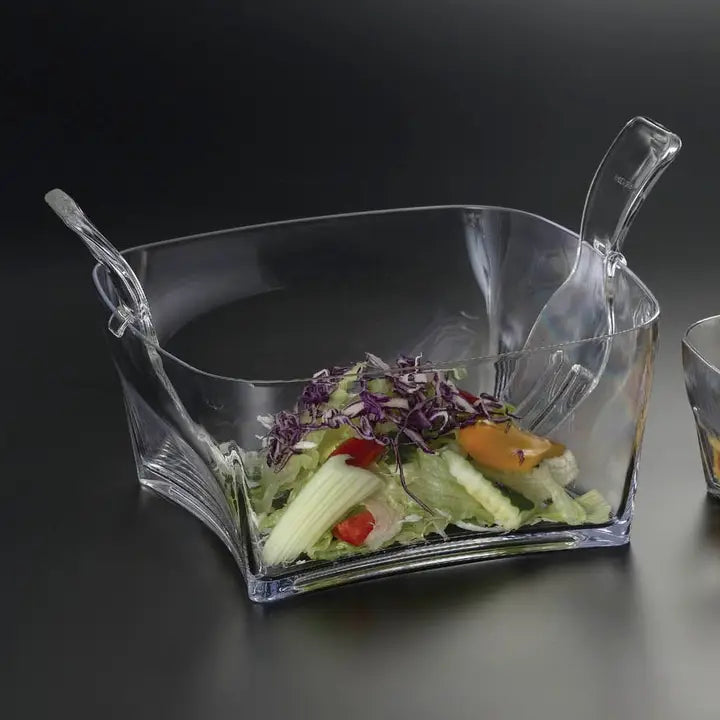 Clear Acrylic Square Large Salad Bowl