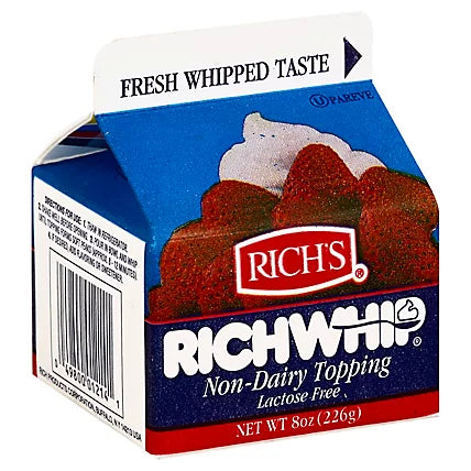 Rich's Non-Dairy Topping Rich Whip, 8 Oz