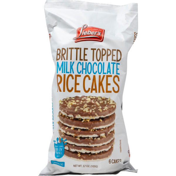Lieber's Brittle Topped Milk Chocolate Rice Cakes
