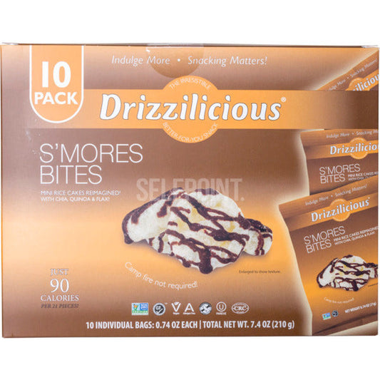 S'mores Marshmallow Crisps Drizzled with Chocolate 10 pk